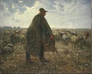 Jean Francois Millet Shepherd Tending His Flock oil on canvas